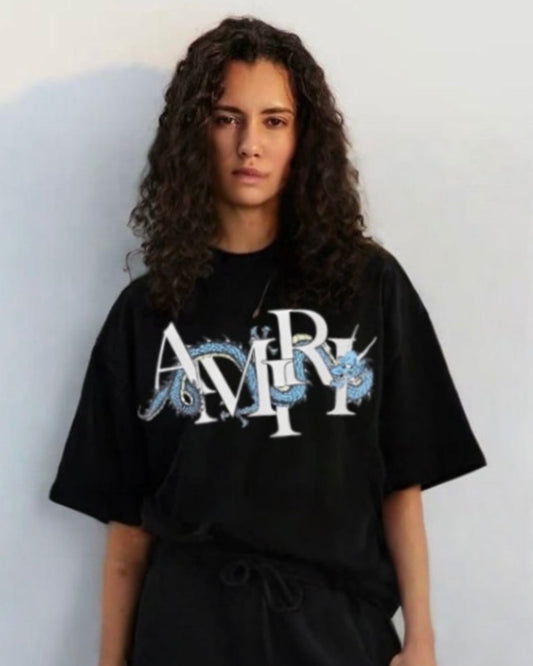 WOMEN'S  AMIRI DRAGON TSHIRT (BLACK)