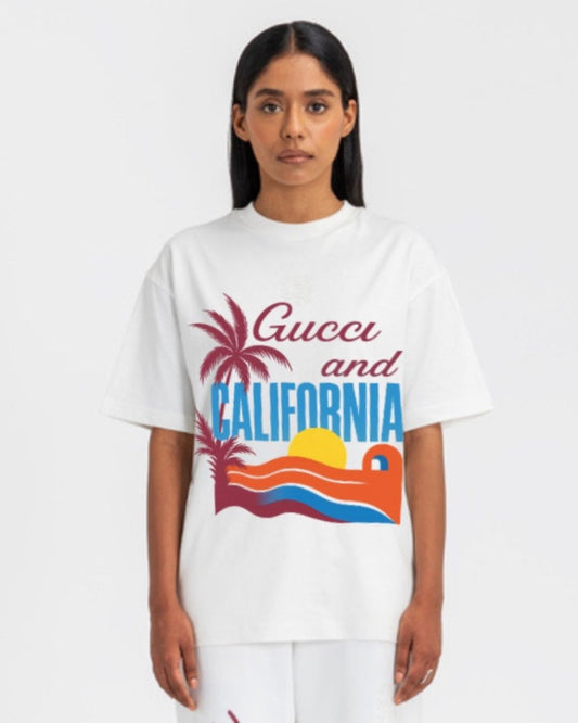 WOMEN'S CALIFORNIA GUCCI TSHIRT WHITE