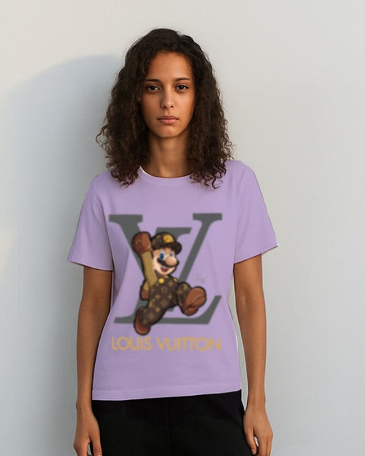 WOMEN'S LV MARIO OVERSIZED TSHIRT (PURPLE)
