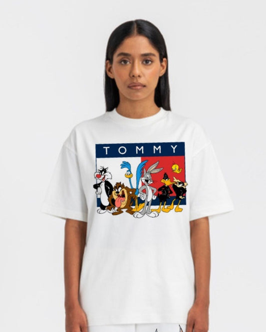 WOMEN'S TOMMY GANG TSHIRT (WHITE)
