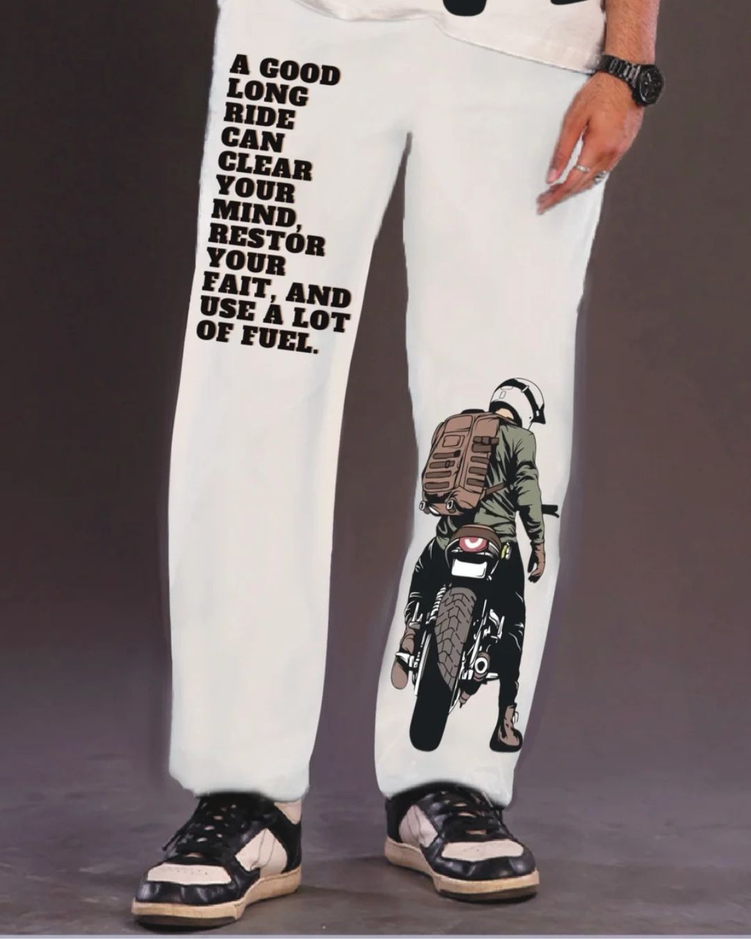 BIKE LOVE WHITE PANT (*)