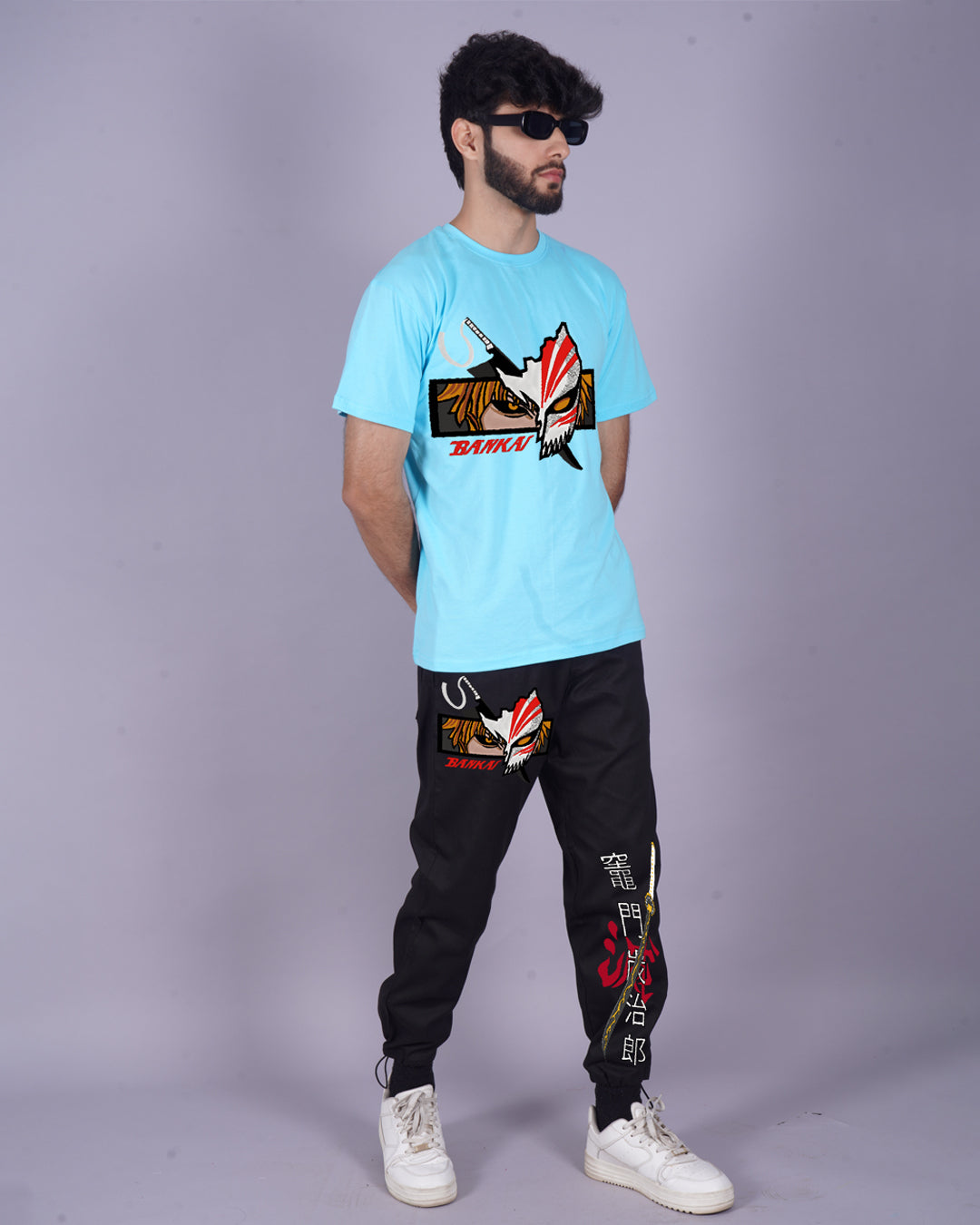 Navy Bankai: Men's Two Piece Bankai Oversized Co-ord Set
