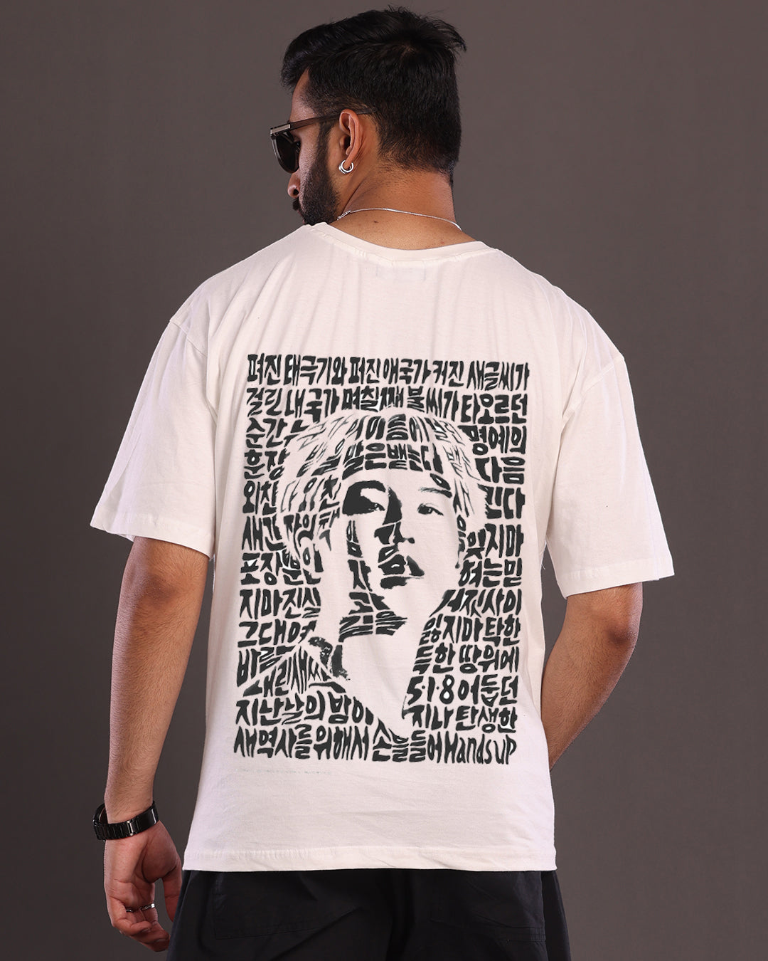 August D Vibes: Men's BTS Oversized Tee Set - Indigo Edition