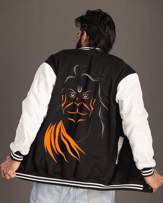 Men's Oversized Varsity Jacket - Hanuman