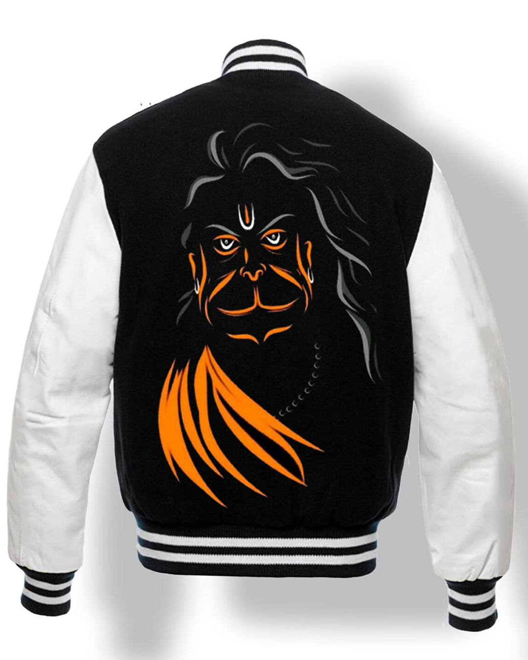 Hanuman's Legacy: Men's Varsity Jacket Infused with Mythic Power