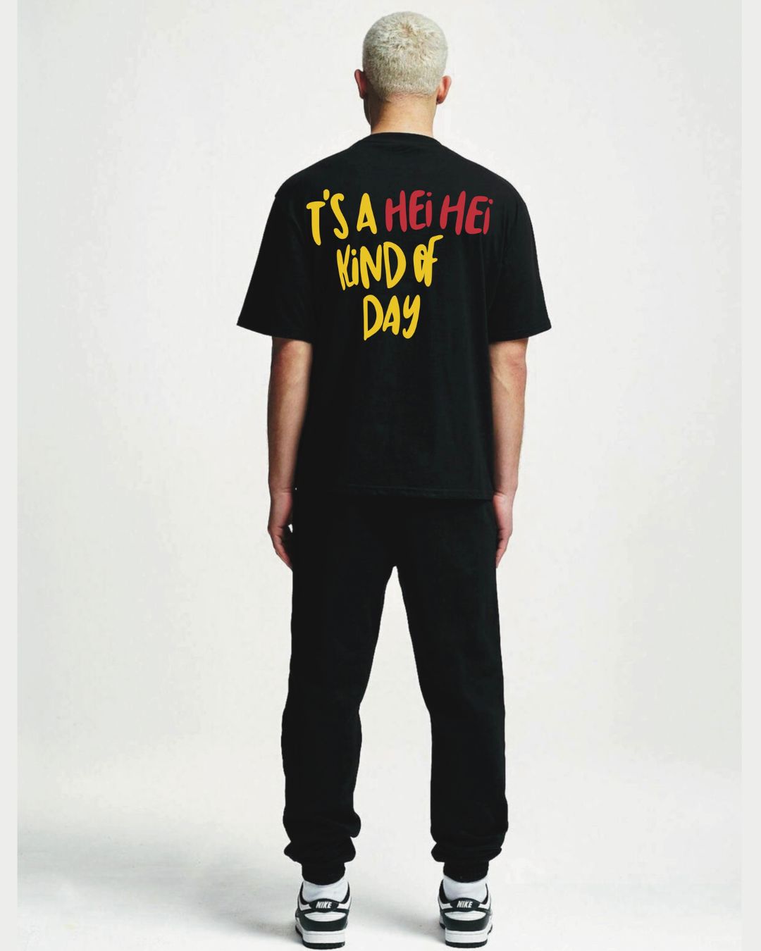 HEN TEE WITH FIRE AURA PANT (BLACK AND BLACK)(*)