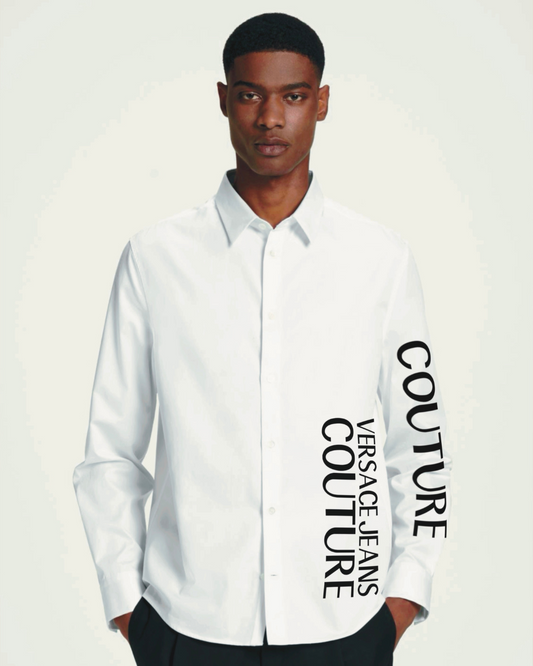 jeans couture full sleeve white shirt