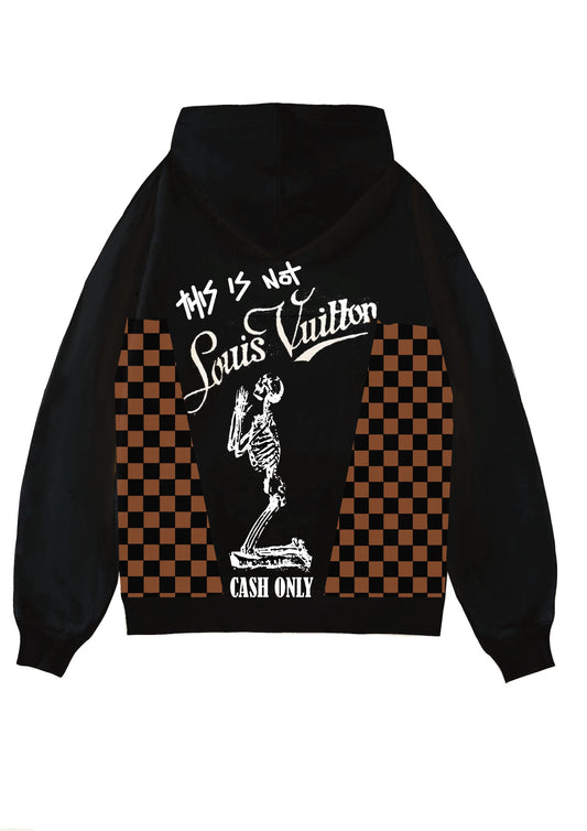 Unisex Black Oversized Hoodie - Praying Skull