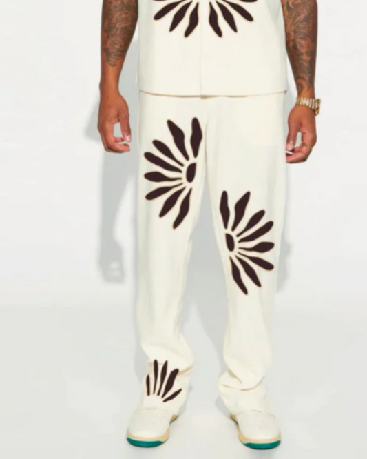 APLIC FLOWER WHITE PANT(*)