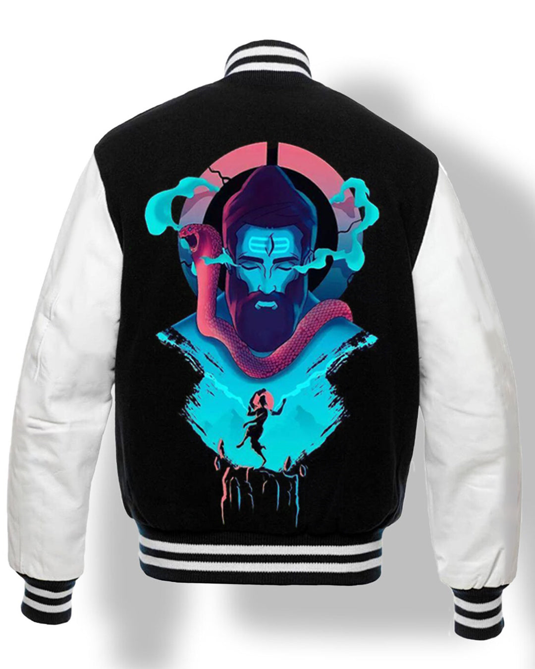 Women's Oversized Varsity Jacket - Divine Shiva