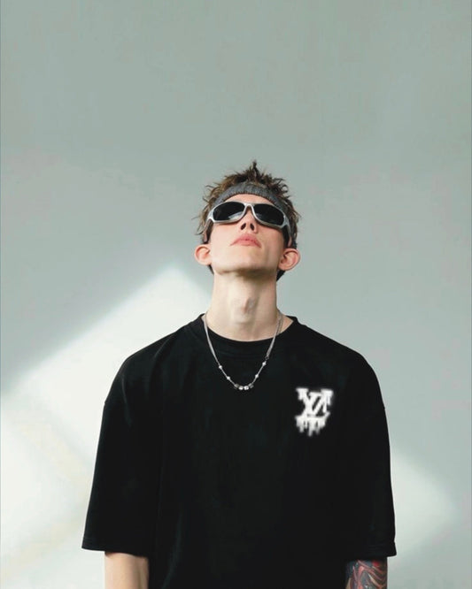 Ghost Vuitton Unisex Exclusive Oversized Tee - Black