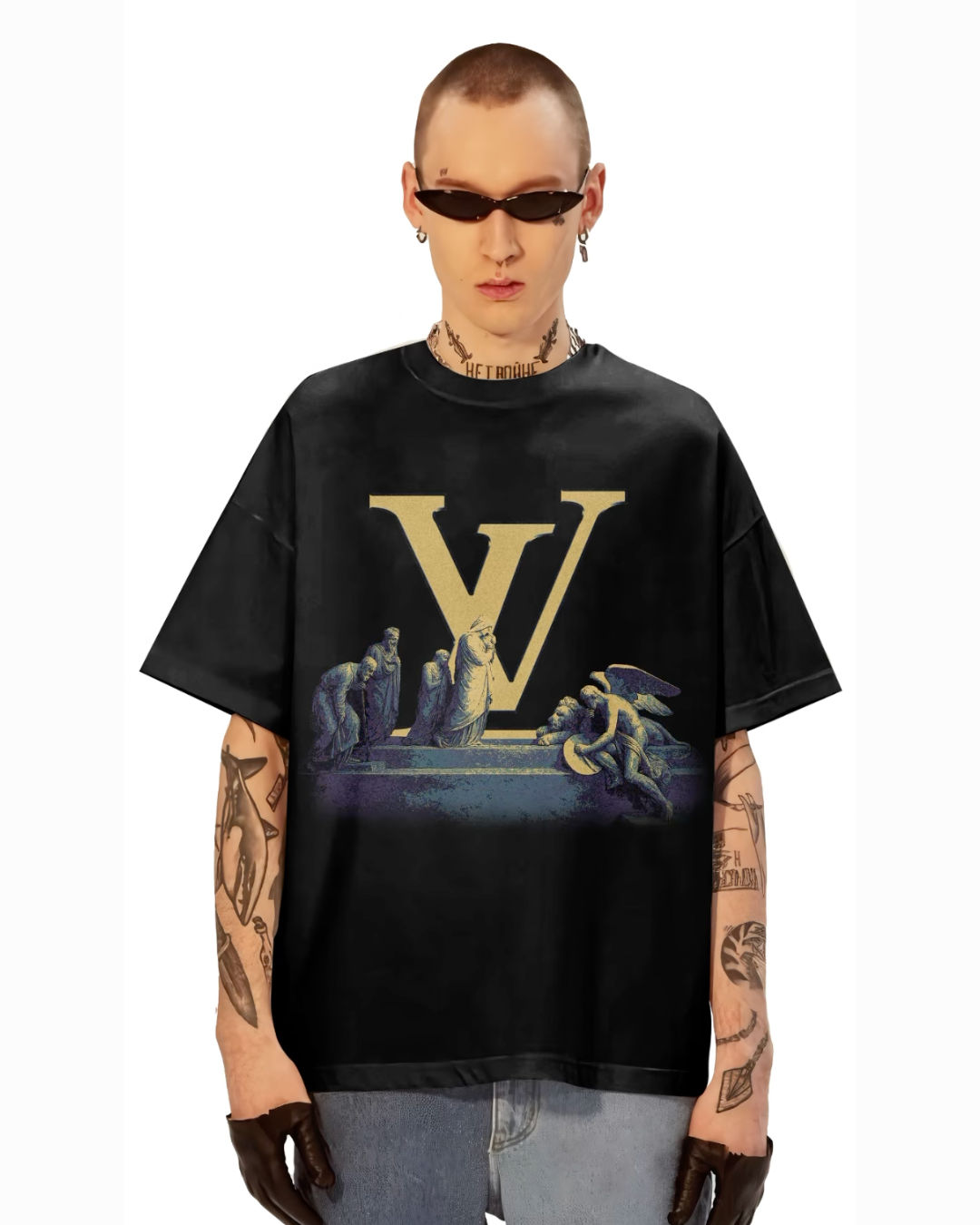 VICTORUM UNISEX  OVERSIZED BLACK T-SHIRT