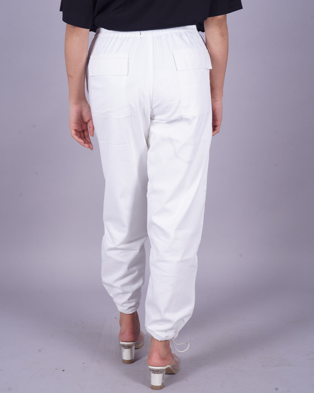 Bankai Inspired: Ladies' White Adjustable Cargo Pants