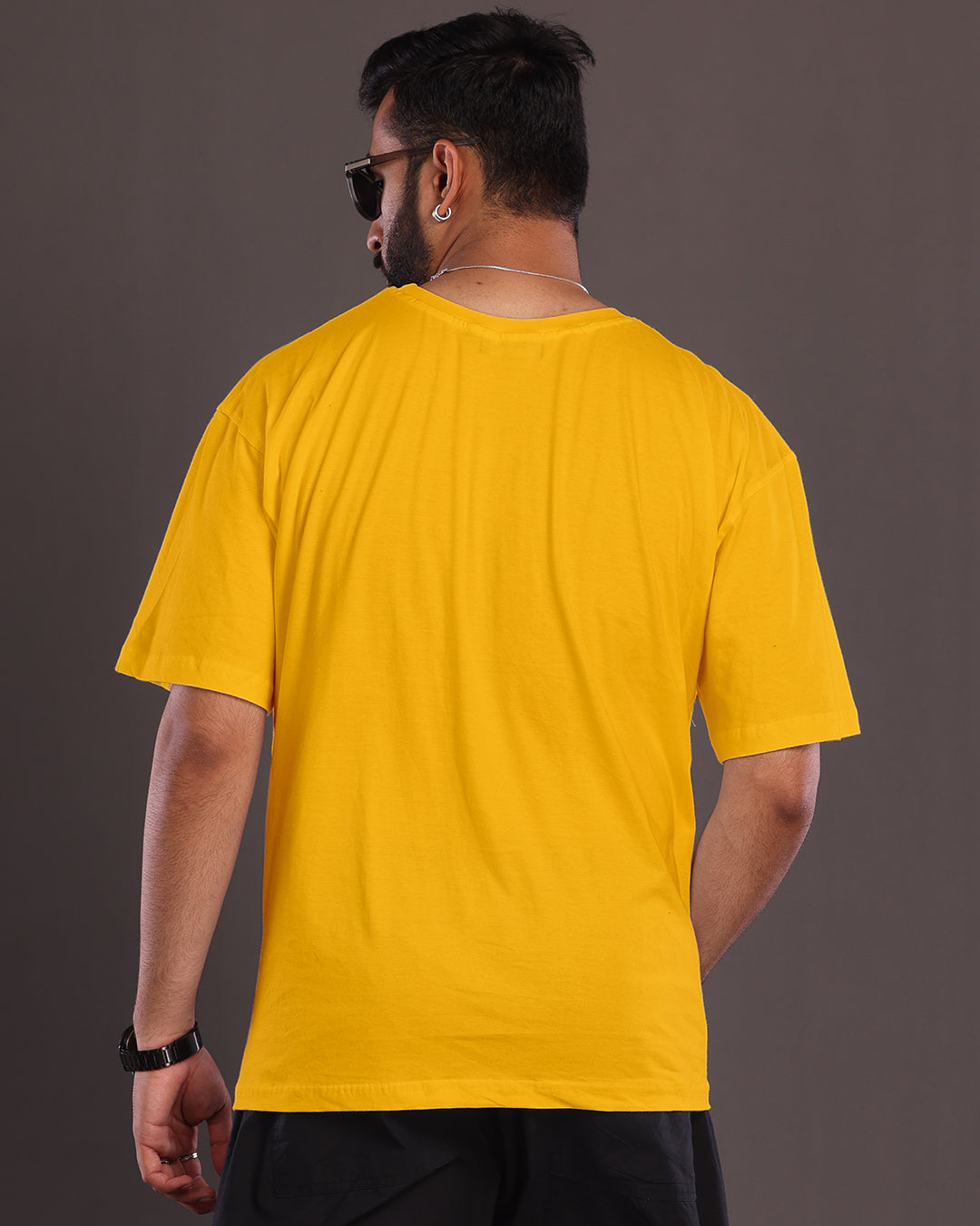 Bold & Bright: Men's Yellow Oversized Tiger T-Shirt